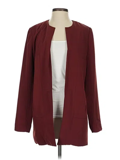 Pre-owned Love 21 Blazer Jacket In Burgundy