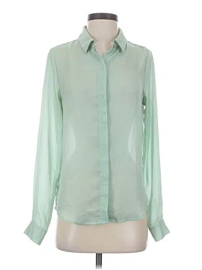 Pre-owned Love 21 Long Sleeve Blouse In Green
