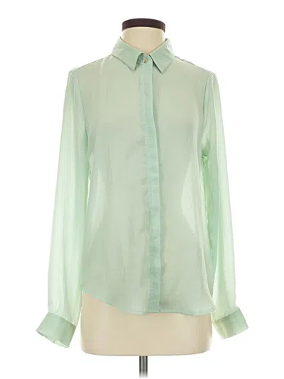 Pre-owned Love 21 Long Sleeve Blouse In Green