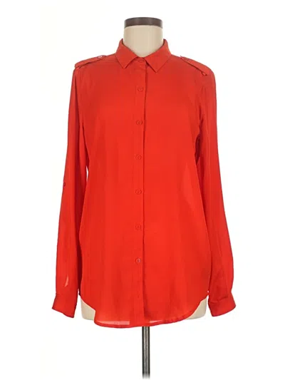 Pre-owned Love 21 Long Sleeve Blouse In Red