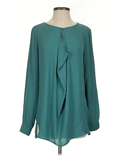Pre-owned Love 21 Long Sleeve Blouse In Teal