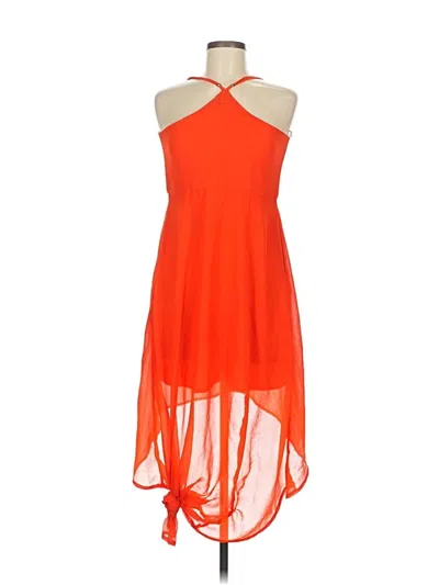 Pre-owned Love 21 Sleeveless Top Orange Halter Neckline Tops