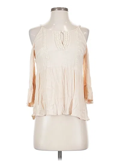 Pre-owned Love 3/4 Sleeve Blouse In Ivory