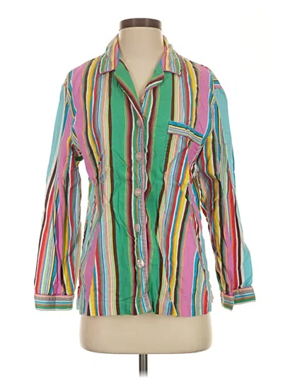 Pre-owned Love 3/4 Sleeve Button Down Shirt In Green