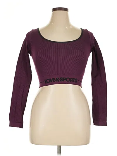 Pre-owned Love 3/4 Sleeve T-shirt In Burgundy