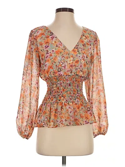 Pre-owned Love Ady 3/4 Sleeve Blouse In Orange