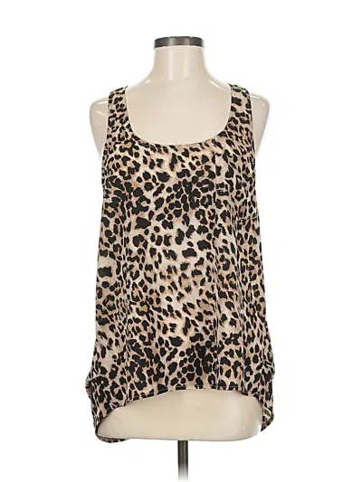 Pre-owned Love Ady Sleeveless Top Tan Halter Neckline Tops In Brown
