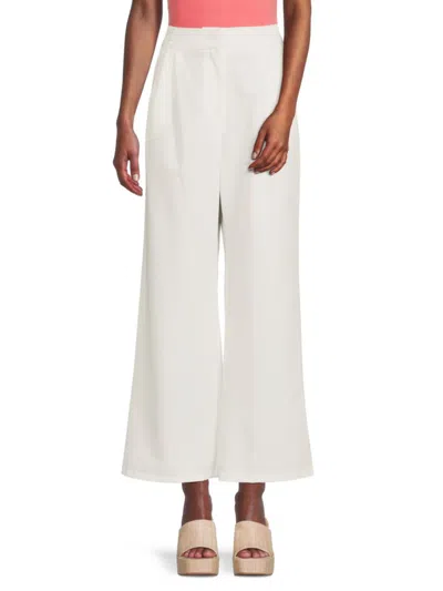 Love Ady Women's Flared Leg Pants In White