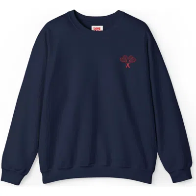 Love All Tennis Adult Embroidered Crewneck Sweater In Blue