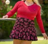 Love All Tennis Co. Vee Crop Top In Dark Red