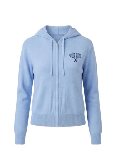 Love All Tennis Courtside Cashmere Sweater In Blue