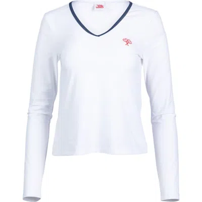 Love All Tennis Kate Top Long Sleeve In White