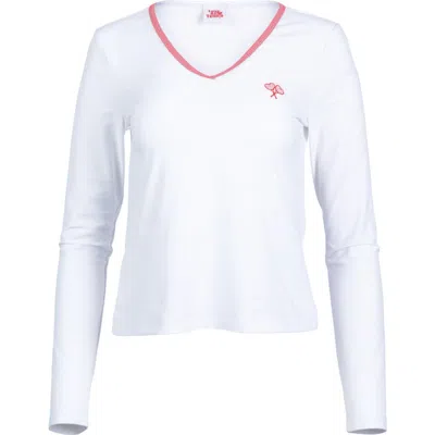 Love All Tennis Kate Top Long Sleeve In White