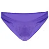 Love & Bikinis Amy Velvet Bikini Bottom Purple In Blue
