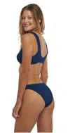 Love & Bikinis Barcelona Classic Bikini Full Navy Blue In Blue