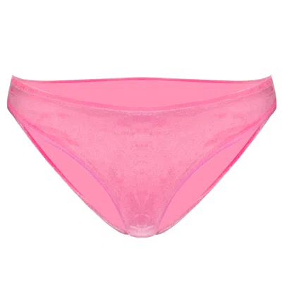 Love & Bikinis Ibiza Velvet Bikini Bottom Pink
