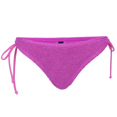 Love & Bikinis Jamaica Side Tie Bottoms Cerise In Purple