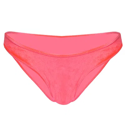 Love & Bikinis Lily Velvet Bikini Bottom Hot Pink
