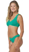 Love & Bikinis Sardinia Bikini Cheeky Bottom Forest Green In Green