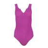 Love & Bikinis St. Barth's One Piece Cerise In Purple