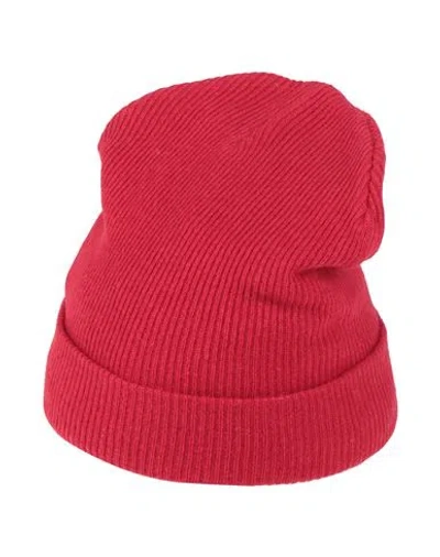 Love & Cashmere Woman Hat Red Size Onesize Merino Wool, Viscose, Cashmere, Microfiber