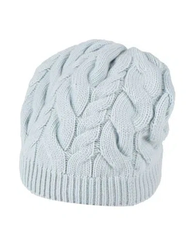 Love & Cashmere Woman Hat Sky Blue Size Onesize Merino Wool, Viscose, Cashmere, Microfiber