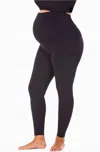 Love And Fit 27" Softluxe Stay Put Maternity Leggings In Black In Purple