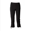 Love And Nostalgia Black Sarah Lace Up Capri Legging