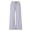 Love And Nostalgia Grey Nicole Super Wide Track Pant Musk In Grey