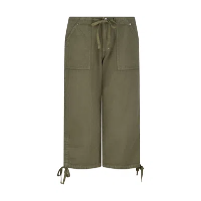 Love And Nostalgia Women's Big Bully Capri Pant - Army Green