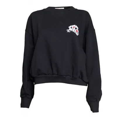 Love And Nostalgia Women's Black Gambler Sweat