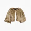 Love And Nostalgia Women's Brown Little Fur Coat In Brown