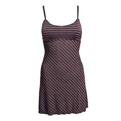 Love And Nostalgia Women's Brown Take Me Out Dress In Burgundy