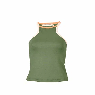 Love And Nostalgia Women's Green Goody Two Shoes Rib Singlet