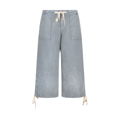 Love And Nostalgia Women's Grey Big Bully Capri Pant - Cement In Gray