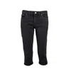 Love And Nostalgia Women's Little Gath Capri Jean - Washed Back Black In Black