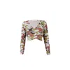 Love And Nostalgia Women's Love Is A Battlefield Cross Front Top In Multi