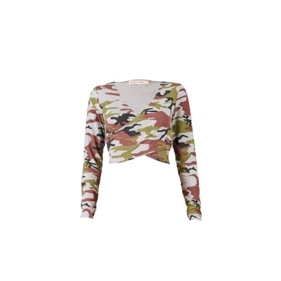 Love And Nostalgia Women's Love Is A Battlefield Cross Front Top In Multi