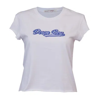Love And Nostalgia Women's Nelly Down Boy Tee White