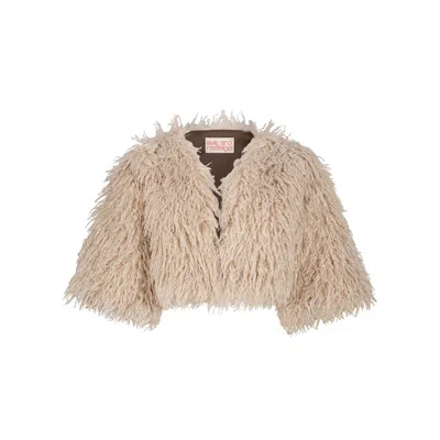 Love And Nostalgia Women's Neutrals Little Fur Coat - Ivory In White