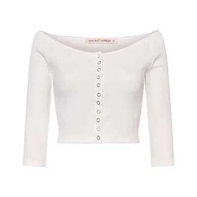 Love And Nostalgia Women's Sugar Baby White Rib Top