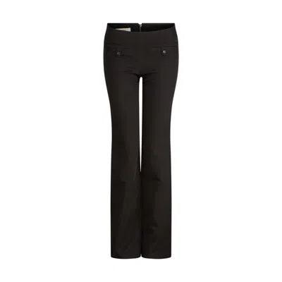 Love And Nostalgia Women's The Motor Running Loop And Button Front Pant - Black In Multi