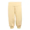 Love And Nostalgia Women's Weekender Capri Track Pant - Lemon Yellow In Yellow