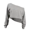 Love And Nostalgia Women's Weekender Crop Sweat - Grey Marl In Gray