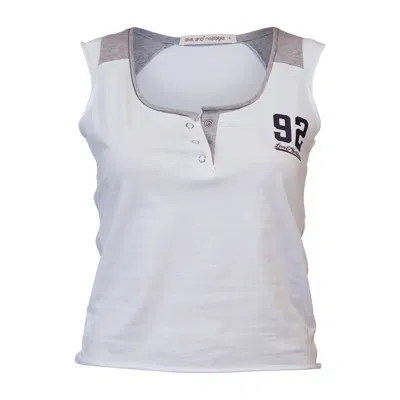 Love And Nostalgia Women's White Joe Baseball Tee
