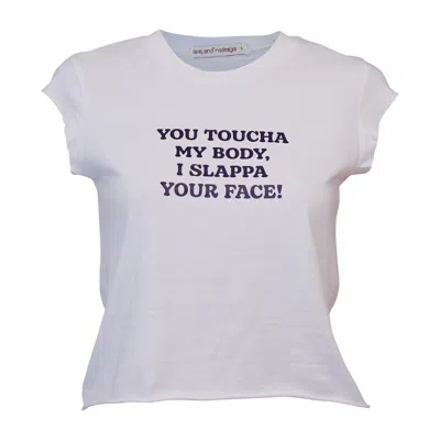 Love And Nostalgia Women's White Nelly Slappa Tee