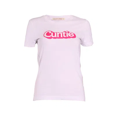 Love And Nostalgia Women's White / Pink / Purple Margot Tee - Cuntie