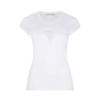 Love And Nostalgia Women's White Slash Tee