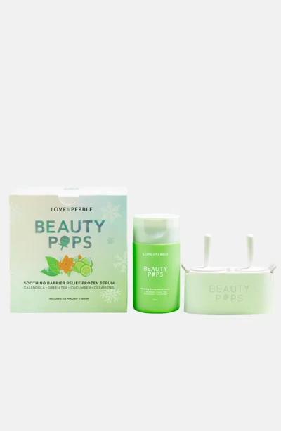 Love And Pebble Beauty Pops Soothing Barrier Frozen Serum Kit In Light Green