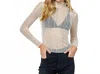 Love & Piece Long Sleeve Merrow Edge Lace Top In Cream In White